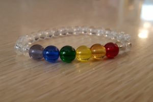 PRIDE bracelet with plan round color beads